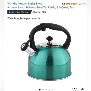 NWT Amazon Stainless Steel Tea Kettle